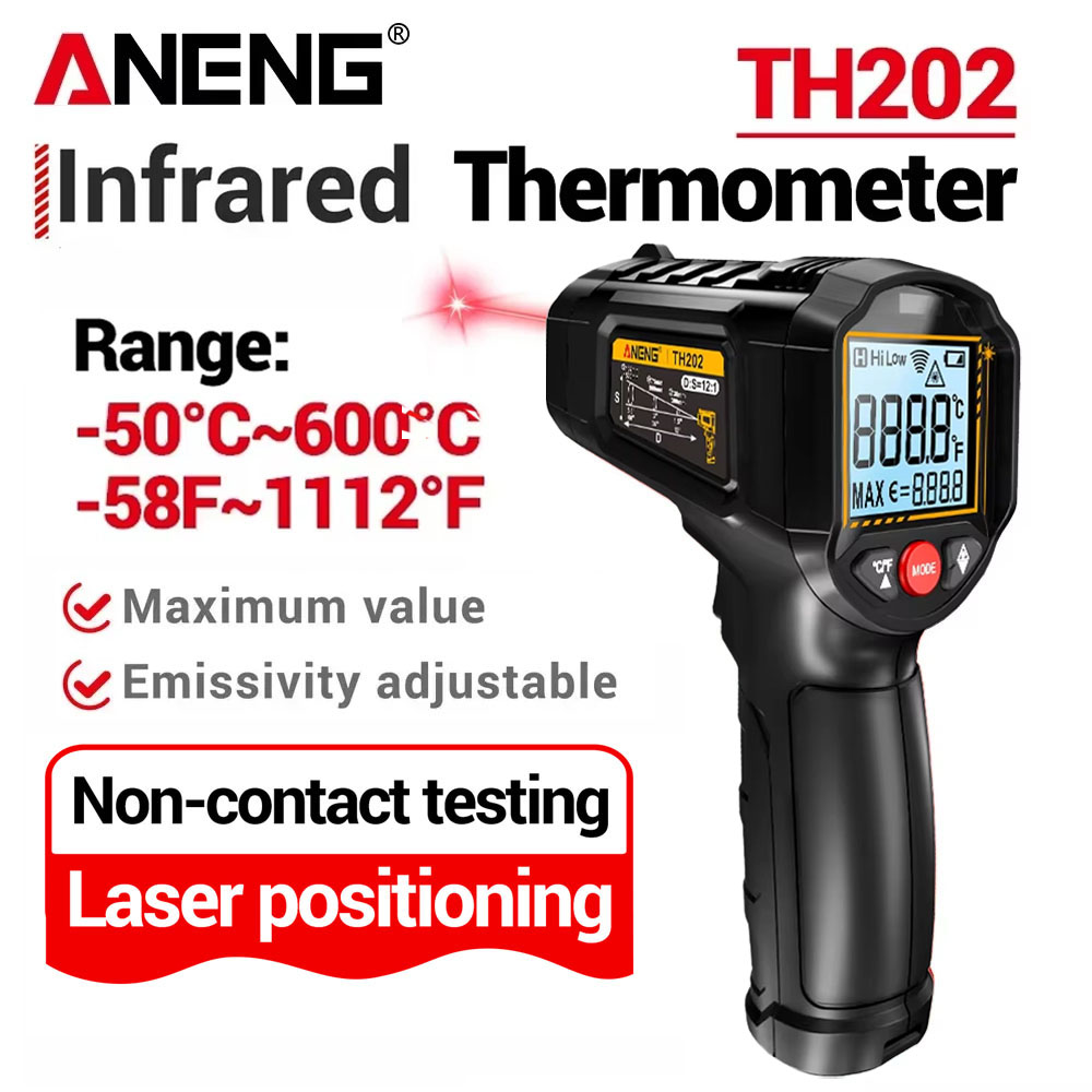 Industrial Laser Blaster - Termômetro Infravermelho ANENG Sem Contato -50~600