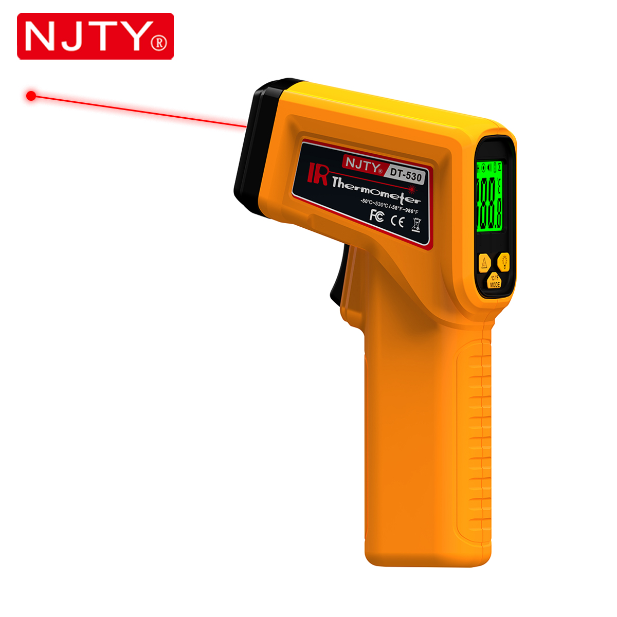 NJTY Termômetro Infravermelho  - Industrial Laser Thermometer avaliação e preço