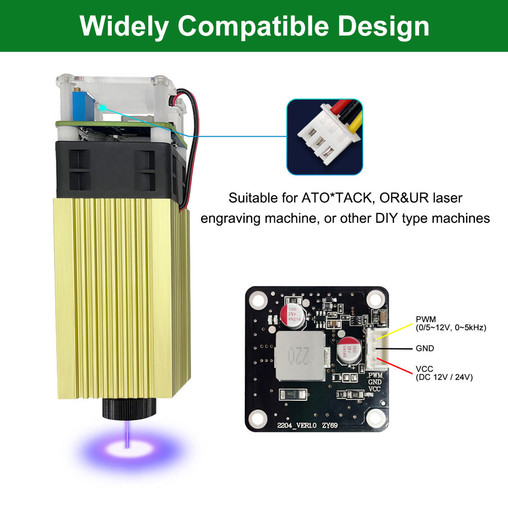 Árvore a laser 4w 5w módulo la - Metal Laser Cutter Head avaliação e preço