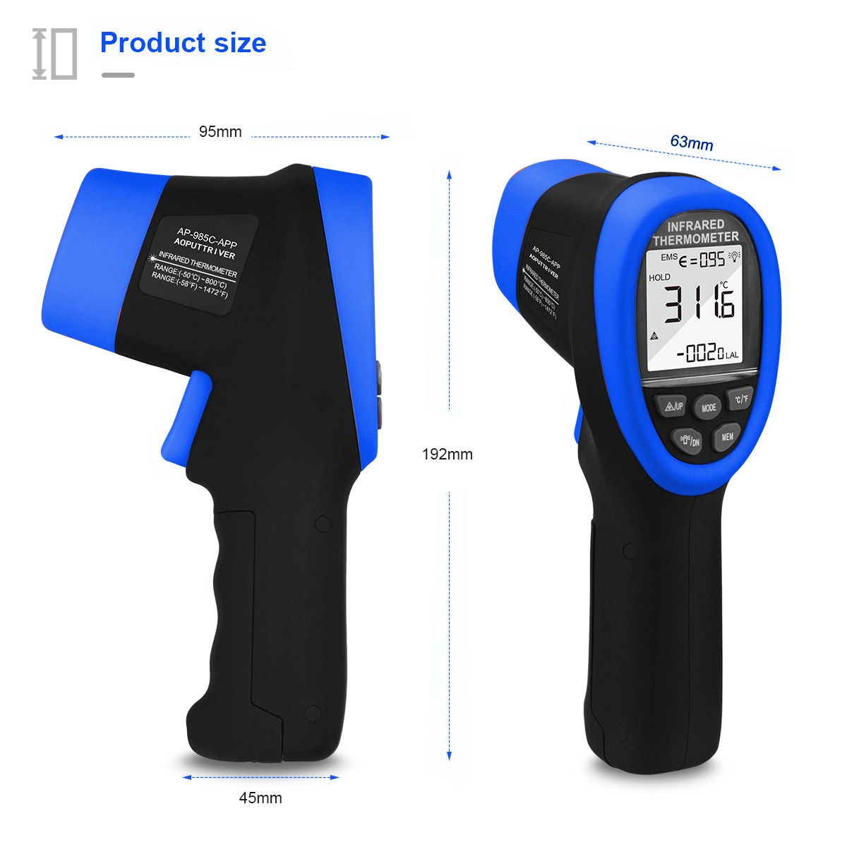 Termômetro Infravermelho HoldP - Industrial Laser Thermometer avaliação e preço